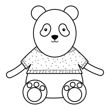 sevimli ayı panda çocuksu karakter