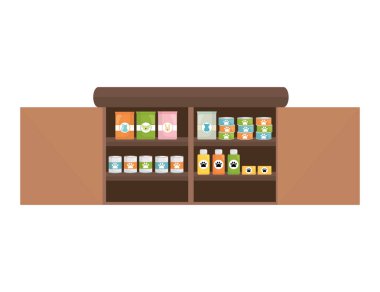 evcil hayvan dükkanı ahşap çekmece