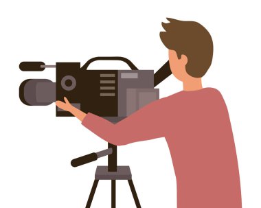 Videokamera tasarımını tutan adam