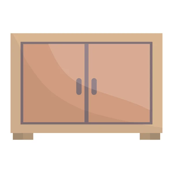 Drewniana szuflada ikona ikona kwadratowa ramka i elementy urodzinowe wektor ilustrator — Wektor stockowy
