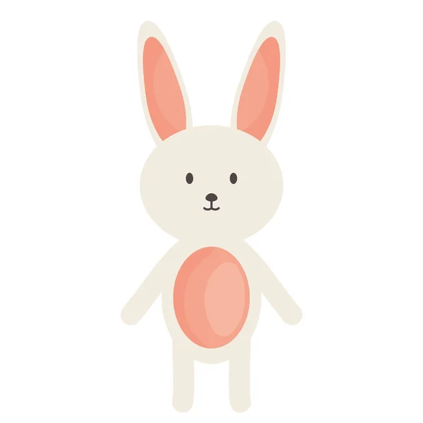 Peluche lapin jouet divertissement cadre carré et éléments d'anniversaire vecteur illustratrice — Image vectorielle