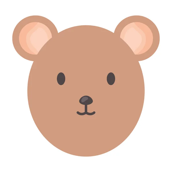 Malý medvěd plyšový hračka zábava hranatý rám a narozeninové prvky — Stockový vektor