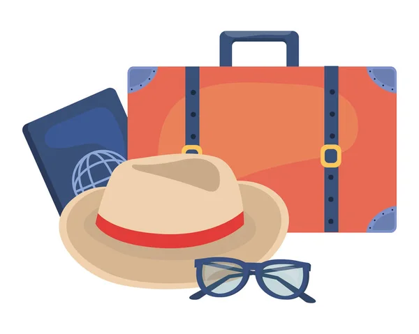 Bavul ve seyahat tasarımı — Stok Vektör
