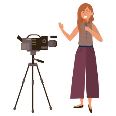 Kadın ve mikrofon tasarımı