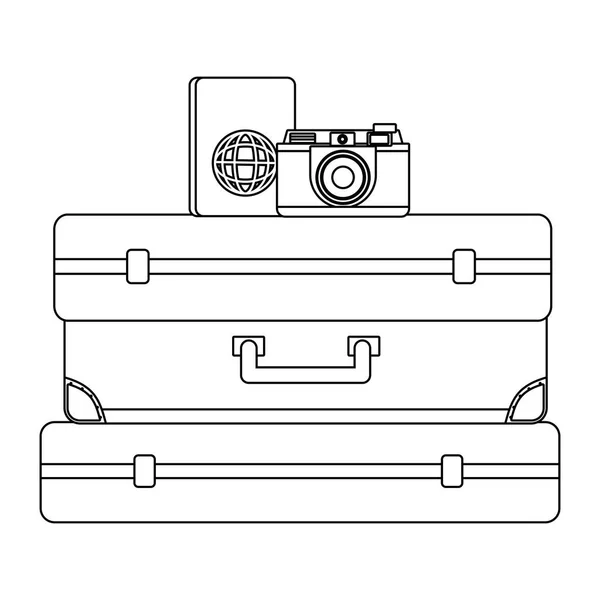Koffer und Reisedesign — Stockvektor