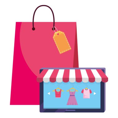 Tablet ve çanta simgesi tasarımı