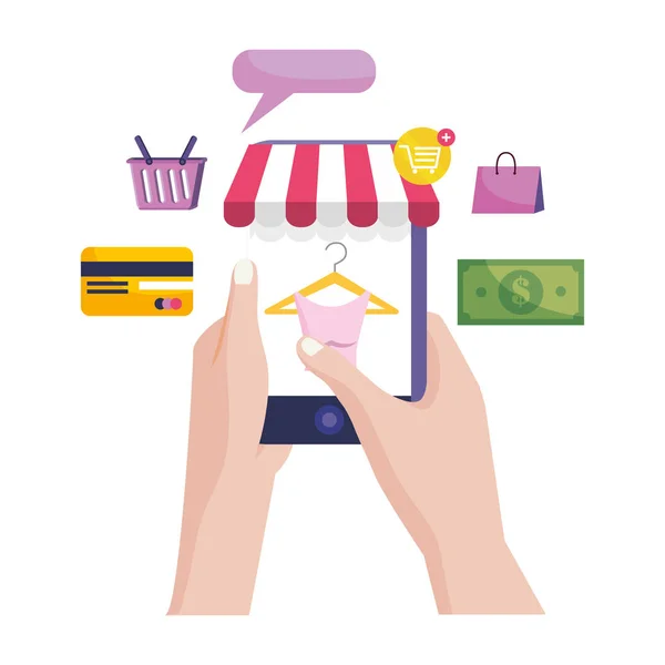 Shopping online icon design — Stock Vector