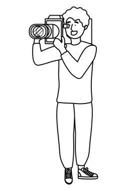 Videokamera tasarımını tutan adam