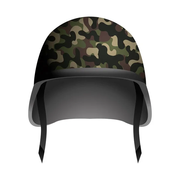 Icono casco militar — Vector de stock