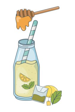 lezzetli sağlıklı yemek karikatür