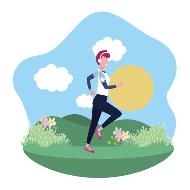 fitness egzersiz karikatür