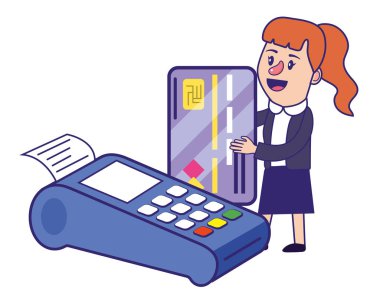 İş kadını bankacılık finansal planlama