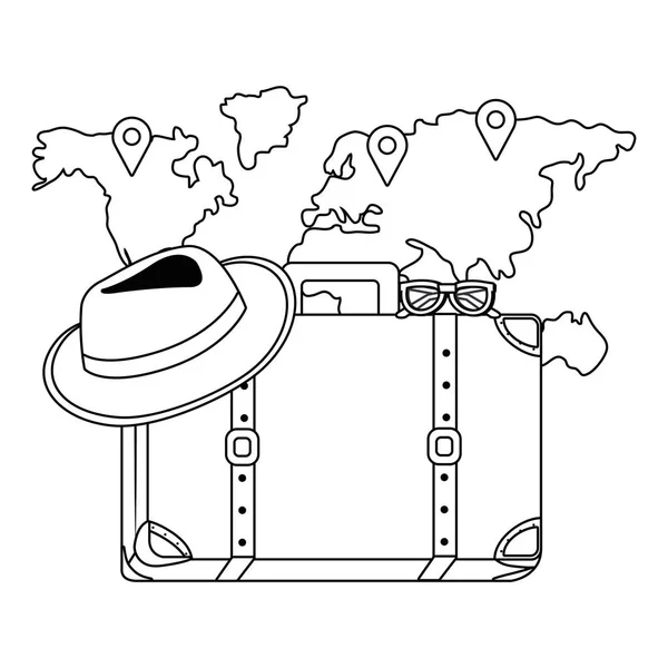 Valise et design de voyage — Image vectorielle