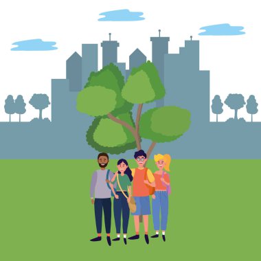 Gençler arkadaşlar çizgi