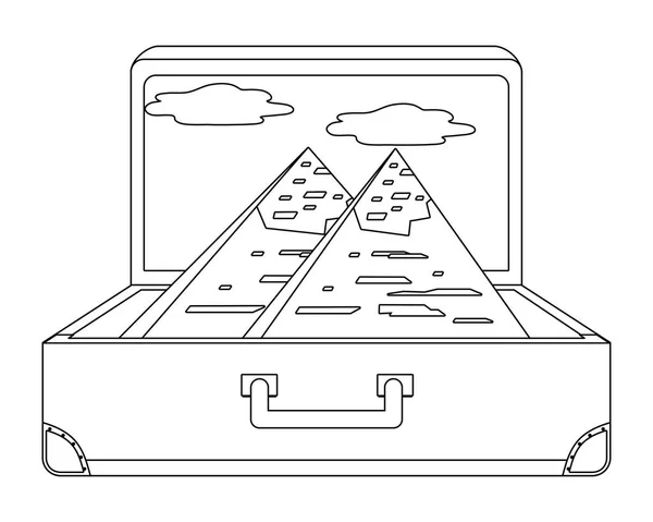 Pyramides égyptiennes design — Image vectorielle