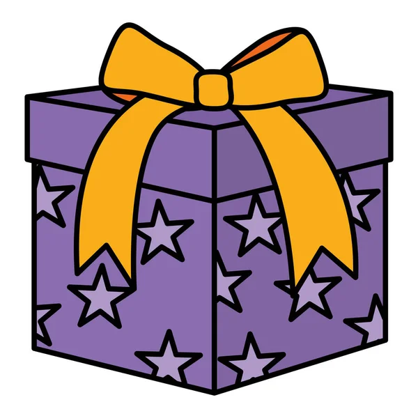 Gift box present icon — Stock Vector