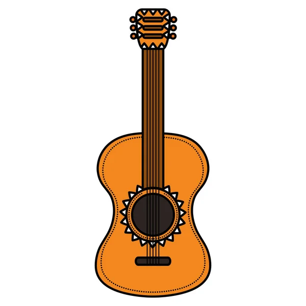 Guitare instrument icône musicale — Image vectorielle