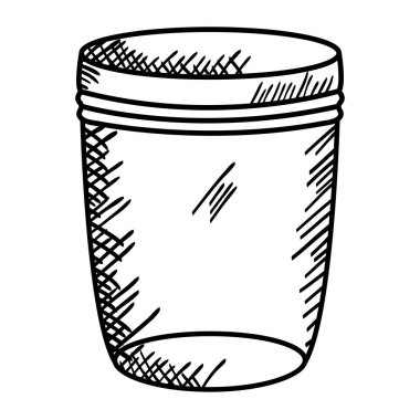 kapak çizimi ile mason kavanoz cam