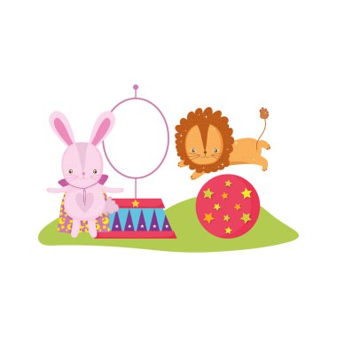 plastik balon sevimli aslan sirk