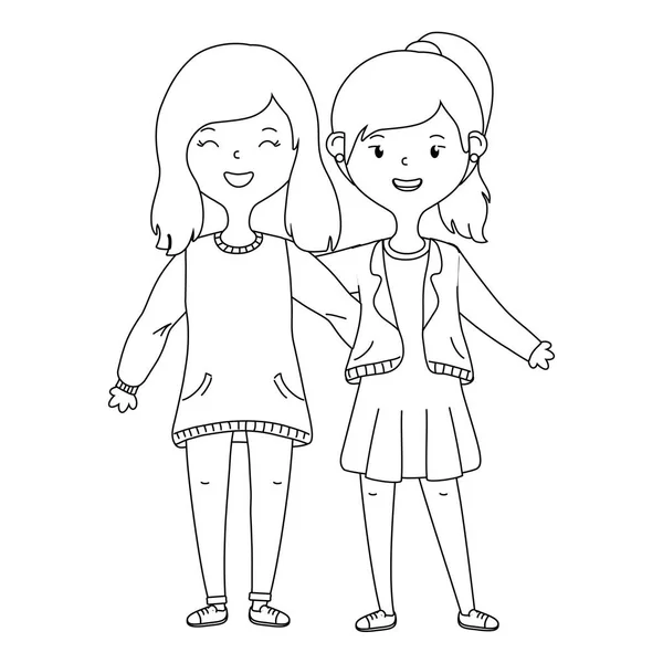 Teenage friends ontwerp — Stockvector