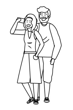 Bin yıllık çift akıllı telefon siyah beyaz selfie alarak