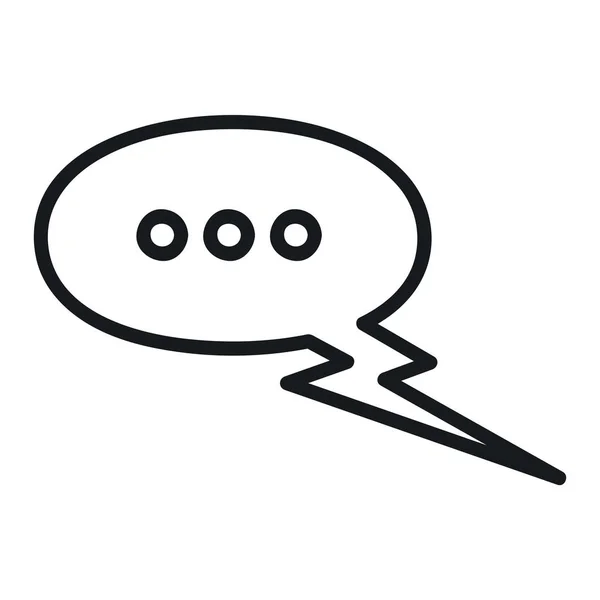 Bulle vocale message icône monochrome — Image vectorielle