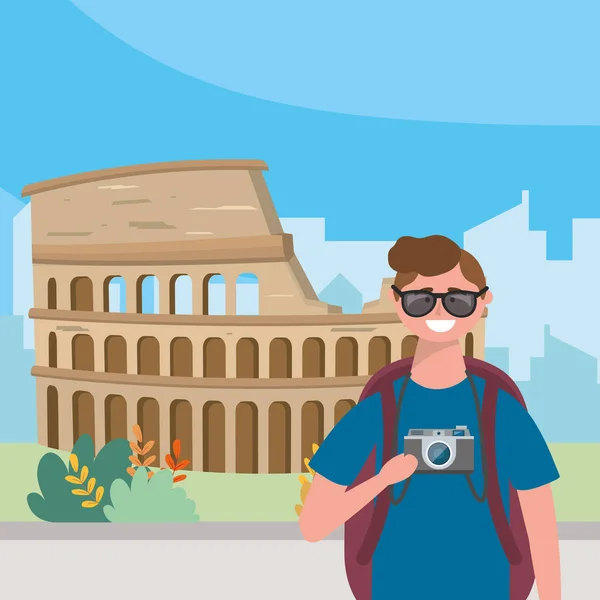 Diseño del coliseo de Roma — Vector de stock