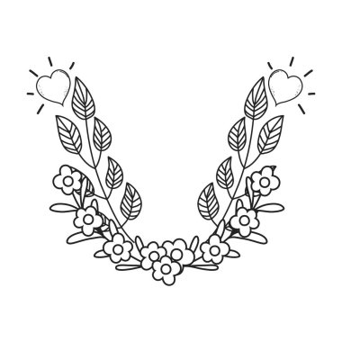 güzel çiçekler dekoratif simgesi