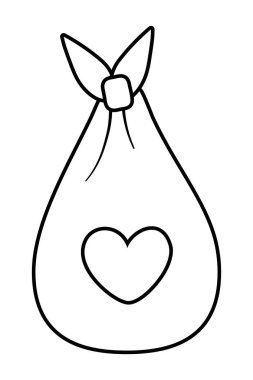 siyah beyaz kalpli bez çanta