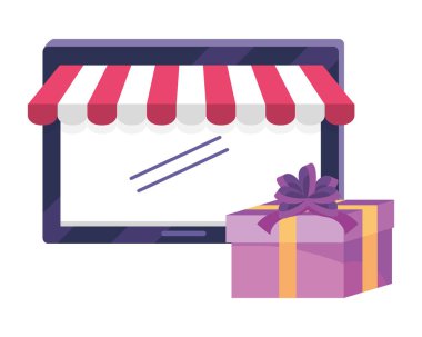 Tablet ve mağaza simgesi tasarımı