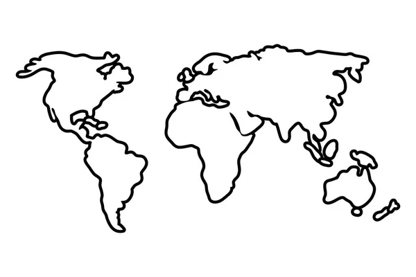 Desenho de mapa isolado —  Vetores de Stock