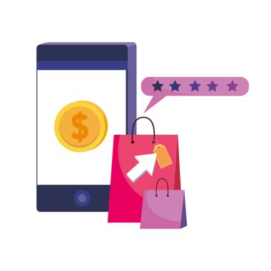 Akıllı telefon ve mağaza simgesi tasarımı