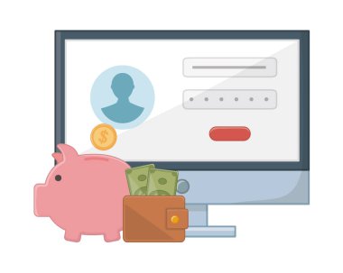 Alışveriş online simge tasarımı