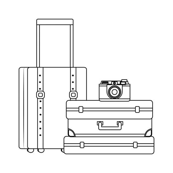 Koffer und Reisedesign — Stockvektor