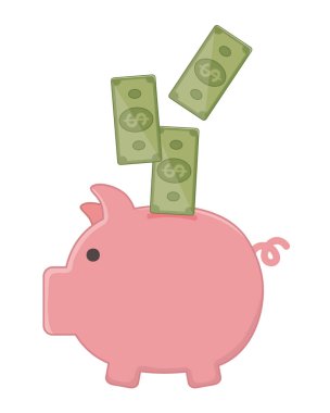 İzole domuz tasarım