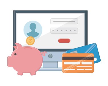 Alışveriş online simge tasarımı