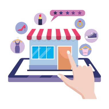 Alışveriş online simge tasarımı