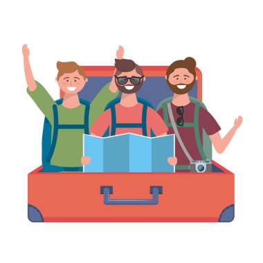 Bavul ve turist tasarımı