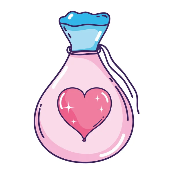 Sac de potion en poudre amour — Image vectorielle