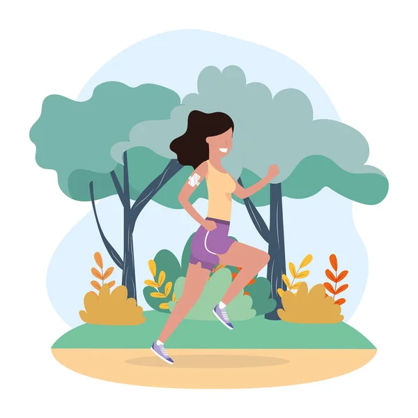 Ženská cvičení fitness Sport — Stockový vektor