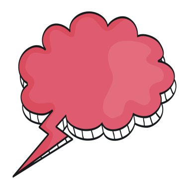 kabartma çizim ile konuşma balonu mesajı