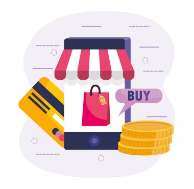 akıllı telefon teknolojisi ve kredi kartı ile online alışveriş