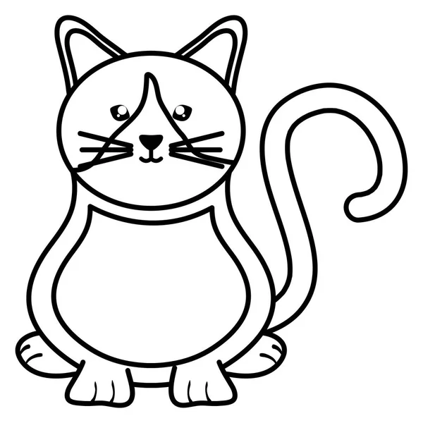 Χαριτωμένο μικρό κατοικίδιο γάτα χαρακτήρα — Διανυσματικό Αρχείο