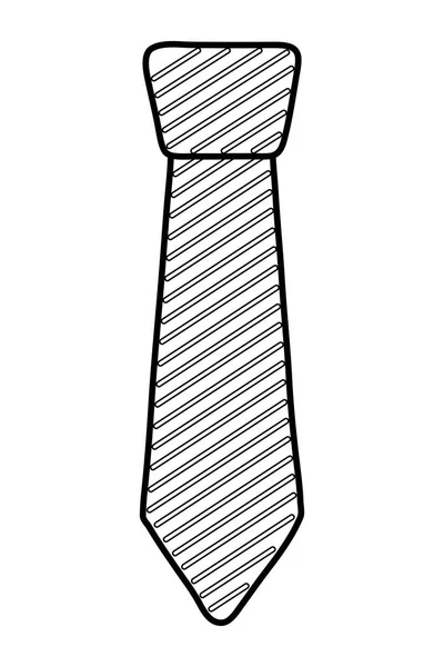 Icono de la corbata de dibujos animados blanco y negro — Vector de stock