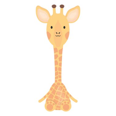 sevimli zürafa çocuksu karakter