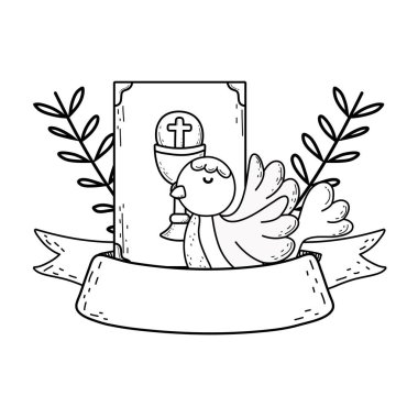 güvercin kuş ile kutsal İncil kitap