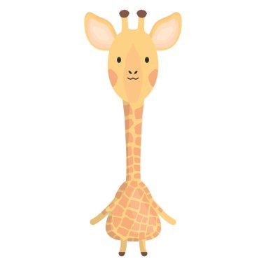 sevimli zürafa çocuksu karakter