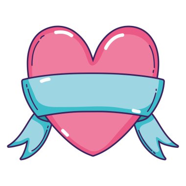 kalp aşk izole simgesi