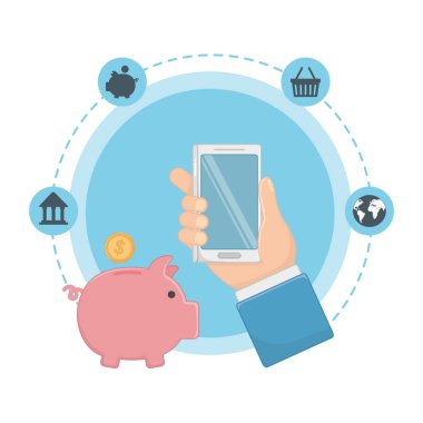 Alışveriş online simge tasarımı