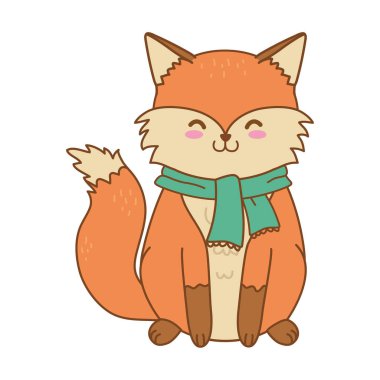 sevimli tilki ormanlık karakter